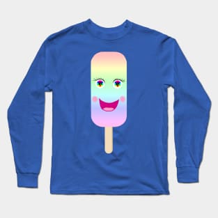 Happy Pastel Rainbow Popsicle Long Sleeve T-Shirt